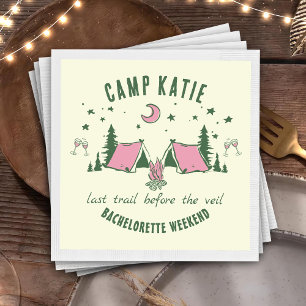 Camping Camp Bachelorette Party Napkin