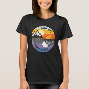 Camping Camp Day Camp Nigh Retro Graphic Hiker Cam T-Shirt