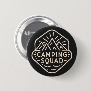 Camping camp squad adventure buddies trip 6 cm round badge