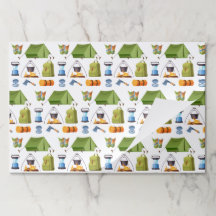 Camping Camp Tent Birthday Party Paper Placemats
