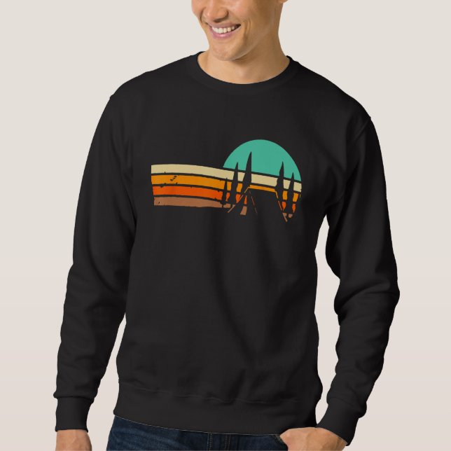 Camping Camper 80s Retro Camping Sweatshirt (Front)