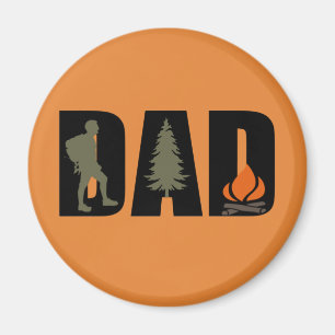 Camping camper and hiking hiker dad magnet