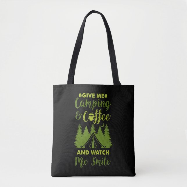Camping Camper Coffee Gift Tote Bag (Front)