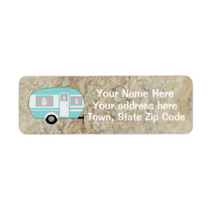Camping Camper Personalised Return Address