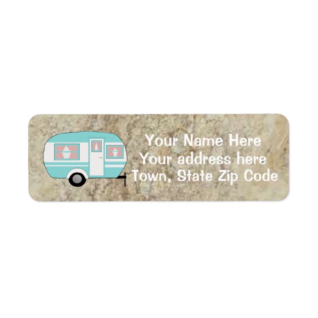 Camping Camper Personalised Return Address (Front)