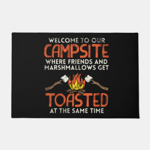 Camping Campfire and Marshmallows Doormat