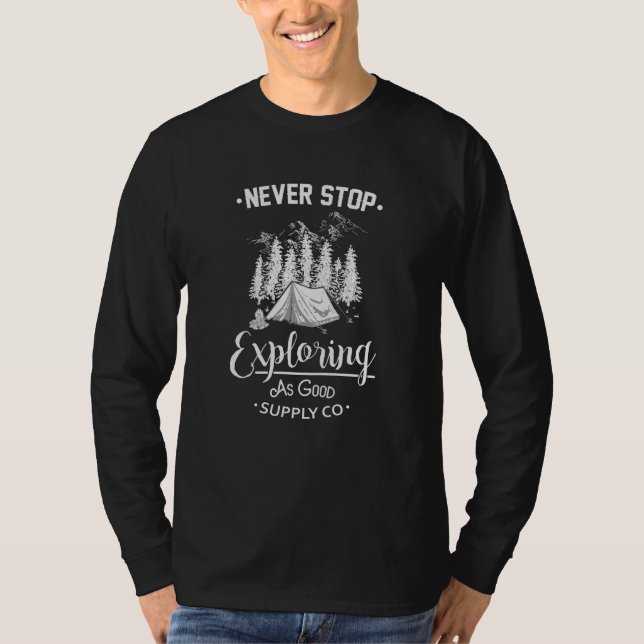 Camping Campfire Camper Camp Funny Gift Idea T-Shirt (Front)