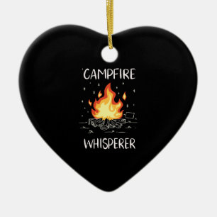 Camping Campfire Ceramic Tree Decoration