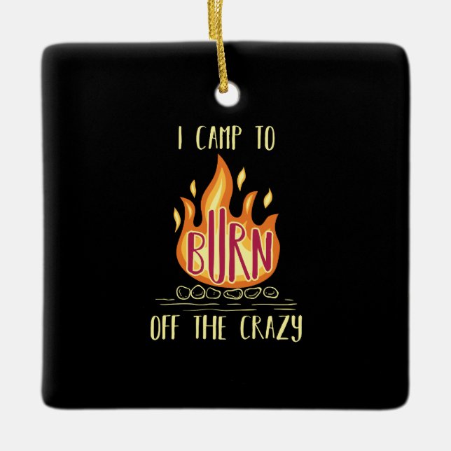 Camping Campfire Gifts Ceramic Ornament (Front)
