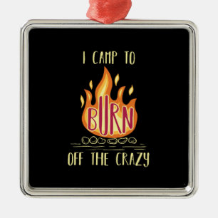 Camping Campfire Gifts Metal Tree Decoration