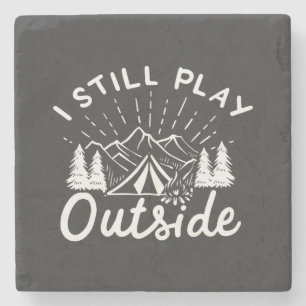 Camping Campfire Tent Stone Coaster