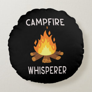 Camping - Campfire Whisperer   Round Cushion