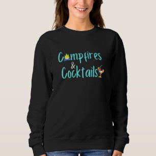 Camping Campfires And Cocktails Funny Women's Pull Sweatshirt
