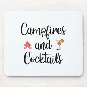 Camping Campfires And Tails Graphic Funny Women Ca Mouse Pad