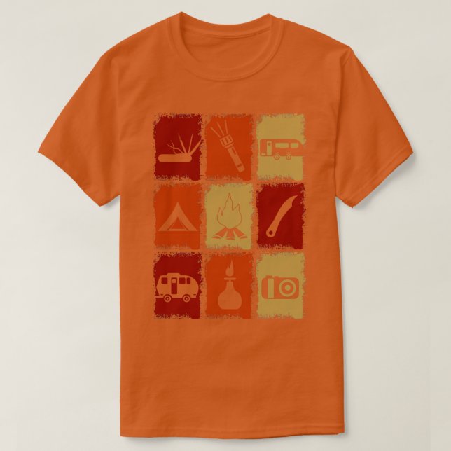 Camping Camping Stuff Retro 1 T-Shirt (Design Front)