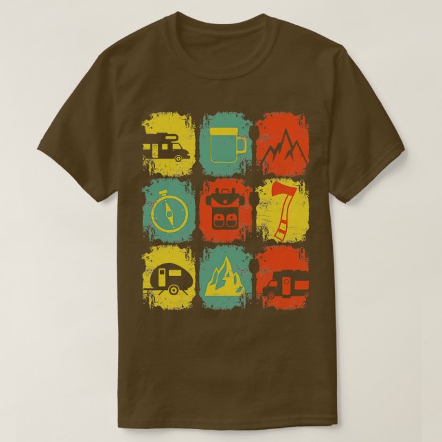 Camping Camping Stuff Retro 2 T-Shirt (Design Front)