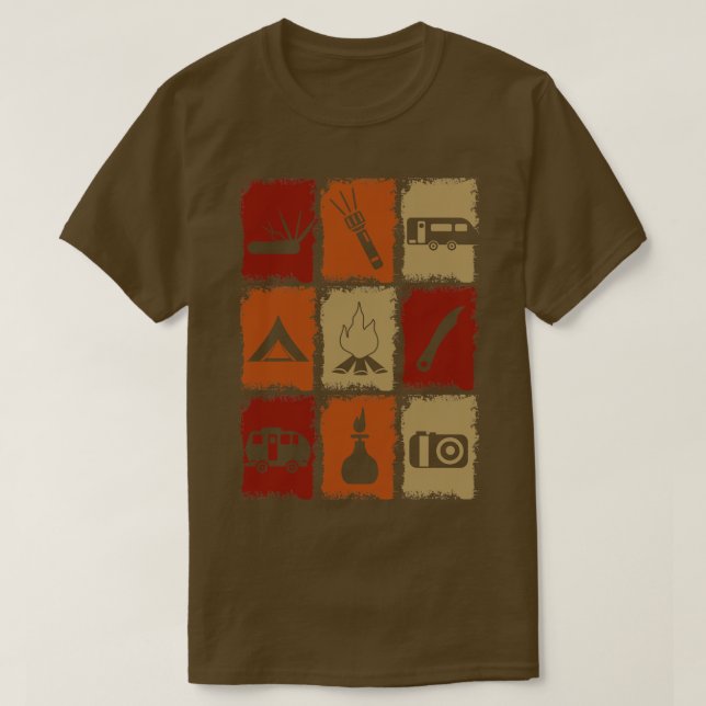Camping Camping Stuff Retro 2 T-Shirt (Design Front)