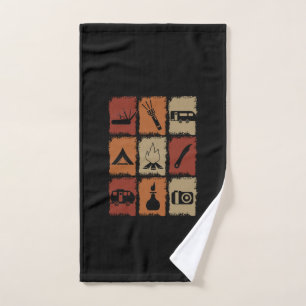 Camping - Camping Stuff Retro Hand Towel