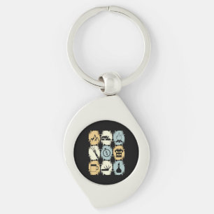 Camping - Camping Stuff Retro Key Ring