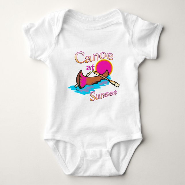 Camping Canoe Baby Bodysuit (Front)
