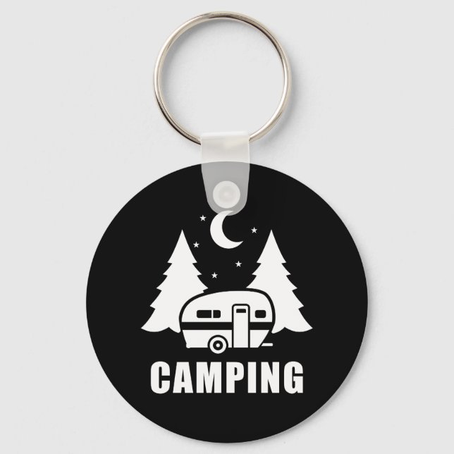 Camping Caravan trailer Key Ring (Front)