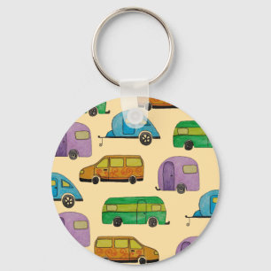 Camping caravans key ring
