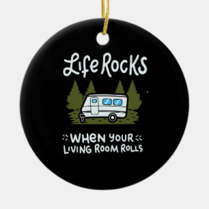 Camping Ceramic Tree Decoration