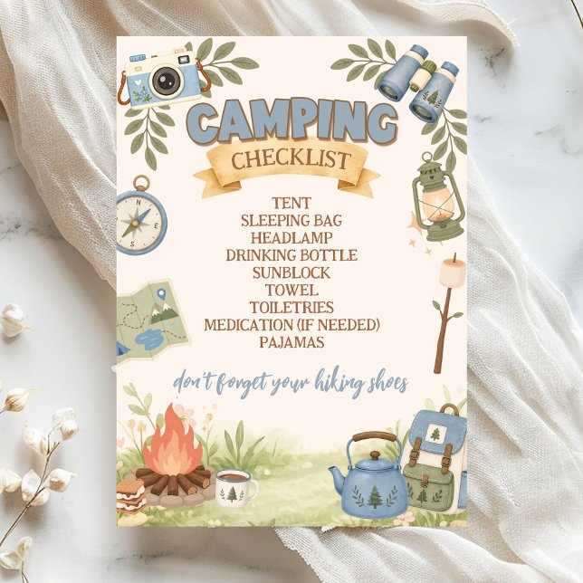 Camping Checklist  Invitation (Creator Uploaded)