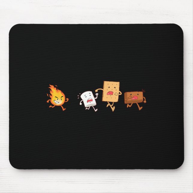 Camping Chef Gift S'mores Camp Fire  Mouse Pad (Front)