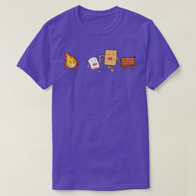 Camping Chef Gift Smores Camp Fire  T-Shirt (Design Front)
