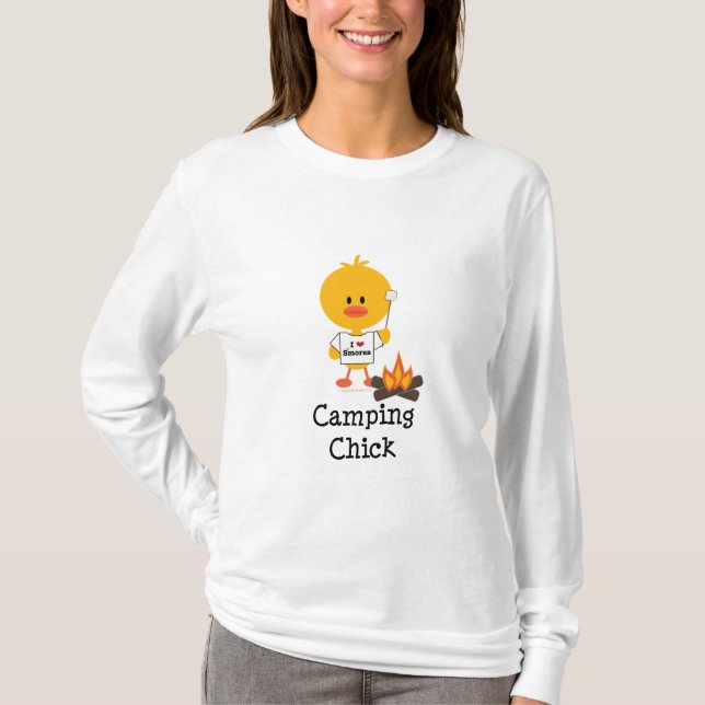 Camping Chick Long Sleeve Tee (Front)