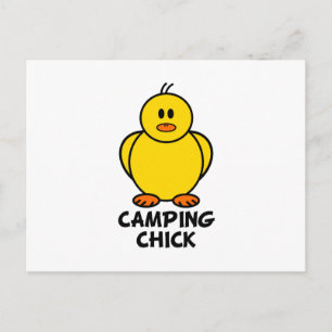 Camping Chick Postcard