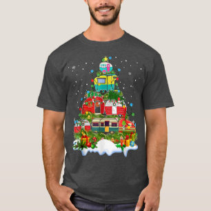 Camping Christmas Lights Tree Decoration Camper Xm T-Shirt
