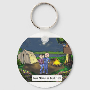 Camping Couple Key Ring