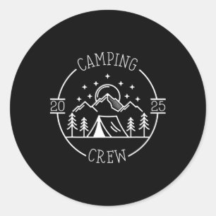 Camping Cousin Crew 2025 Family Reunion Campout Ad Classic Round Sticker