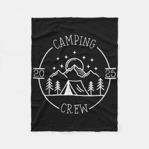 Camping Cousin Crew 2025 Family Reunion Campout Ad Fleece Blanket