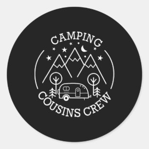 Camping Cousins Crew Family Reunion Road Trip 2025 Classic Round Sticker