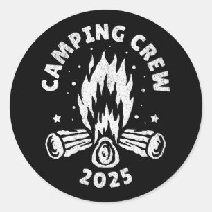 Camping Crew 2025 Camper Vintage Classic Round Sticker