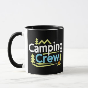 Camping Crew, black mugs 