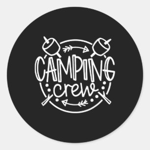 Camping Crew Campfire Summer Camp Vacation Family  Classic Round Sticker