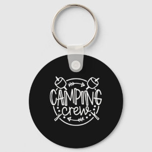 Camping Crew Campfire Summer Camp Vacation Family Key Ring