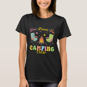 Camping Crew Family Friends Girls Kids Summer Vibe T-Shirt