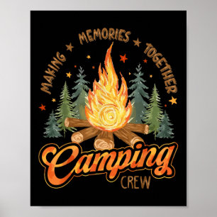 Camping Crew Family Friends Girls Kids Toddler You Poster