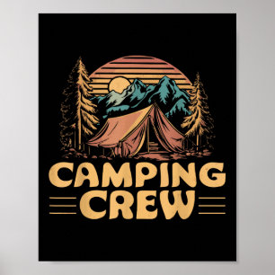 Camping Crew Family Friends Men Women Kids Boys An Poster