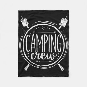 Camping Crew Group Matching Tee Hiking Family Vaca Fleece Blanket