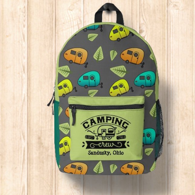 Camping Crew Personalised Printed Backpack (Creator Uploaded)