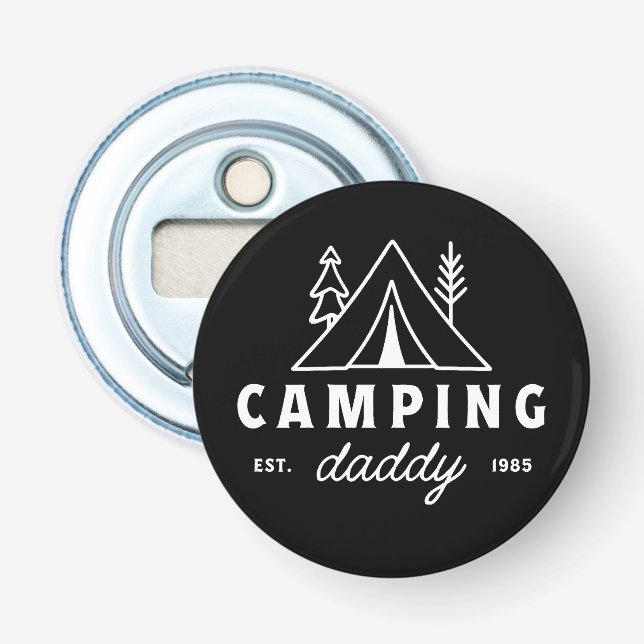 Camping dad camper daddy funny father bottle opener (Front)