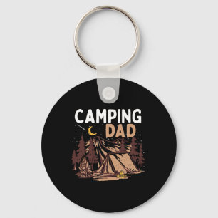 Camping Dad Camper Happy Father's Day Campfire Men Key Ring