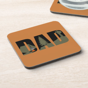 camping dad coaster