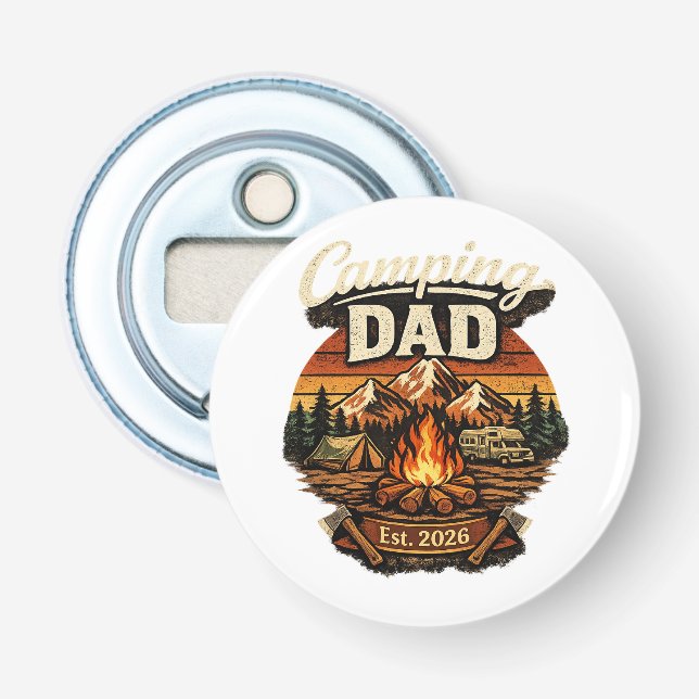 Camping Dad Est. 2026 Personalised Bottle Opener  (Front)